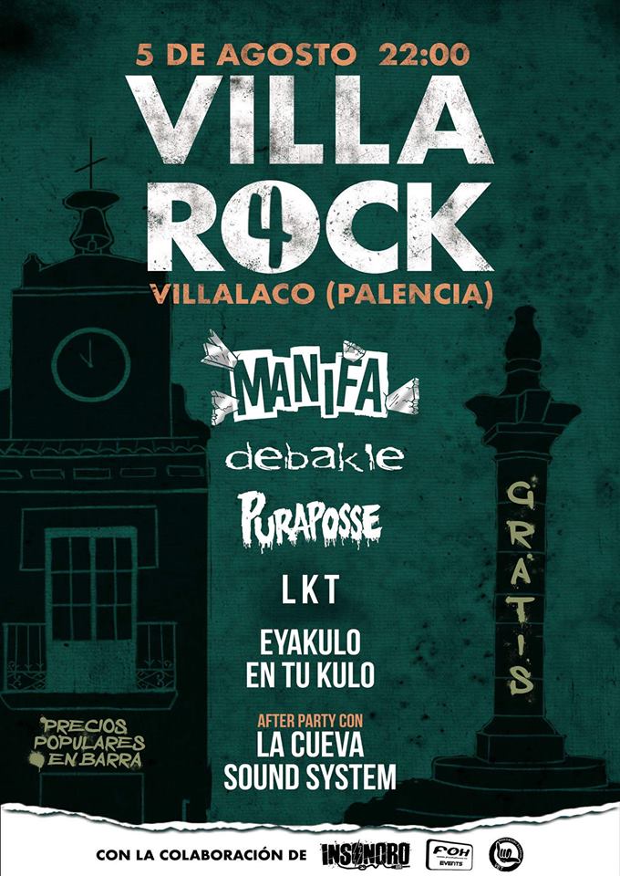 Villa Rock Cartel de la cuarta edición del Festival Villa Rock de Villalaco, Palencia