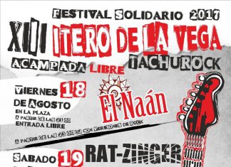 Cartel del XIII edición del festival solidario Tachurock de Itero de la Vega, Palencia