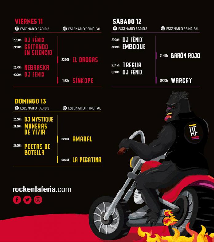 Rock en la feria Horarios confirmados del Festival Rock En La Feria de Torrelavega