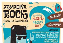 Cartel completo por días del Festival Armadiña Rock Estrella Galicia de Combarro, Pontevedra Horarios del Festival Armadiña Rock de Combarro, Galicia