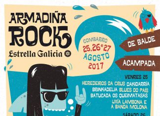 Cartel completo por días del Festival Armadiña Rock Estrella Galicia de Combarro, Pontevedra