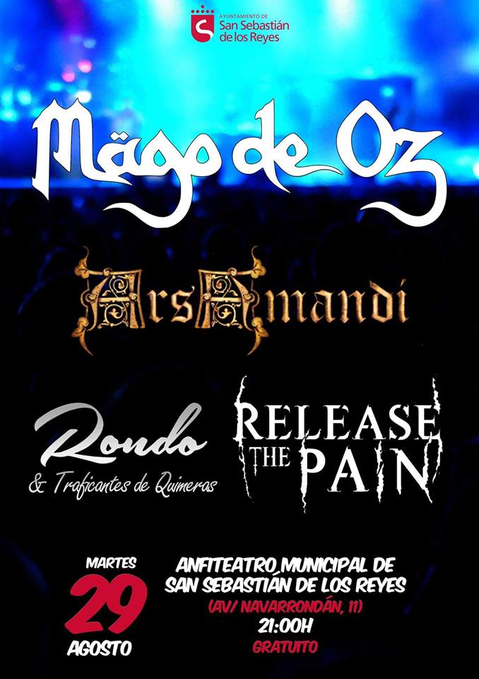 San Sebastian Mägo de Oz y Ars Amandi actuarán en las Fiestas de San Sebastián de los Reyes este año