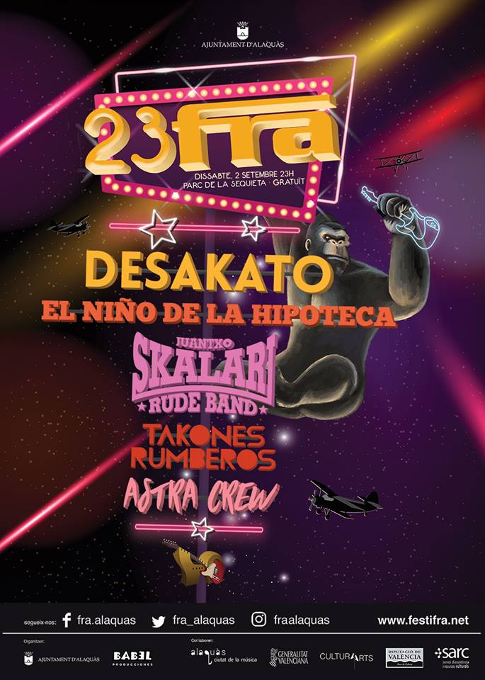 Fra Cartel de la XXIII edición del festival gratuito Fra de Alacuás, Valencia