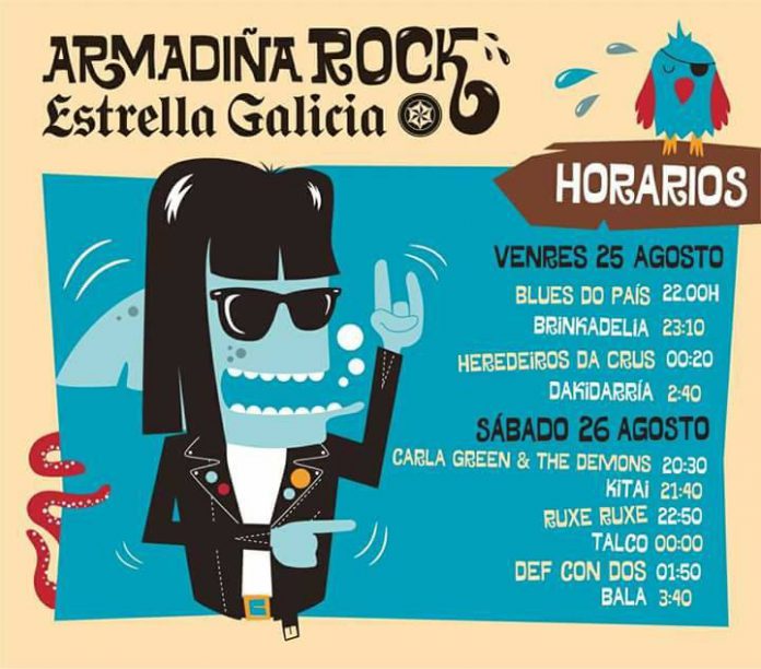 Armadiña Rock Horarios del Festival Armadiña Rock de Combarro, Galicia