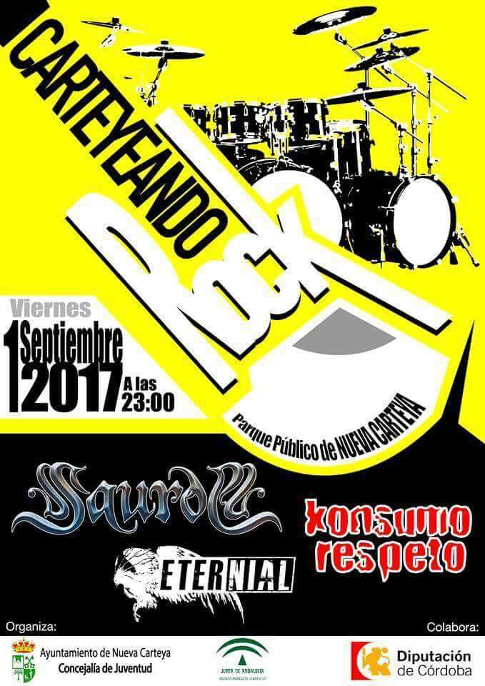 Carteyeando Rock Saurom, Konsumo Respeto y Eternial en el Festival Carteyeando Rock de Nueva Carteya, Córdoba