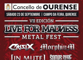 Cartel completo y horarios de la VII edición del festival Live For Madness Metal Fest de Ourense