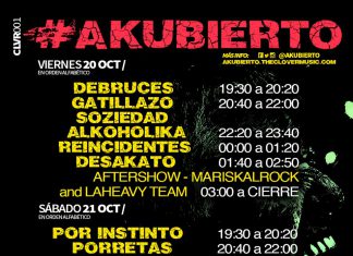 Horarios de actuaciones del Festival Akubierto de Leganés, Madrid