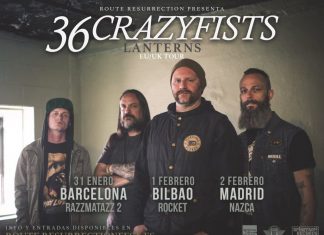Los americanos 36 Crazyfists visitarán la península a principios del 2018