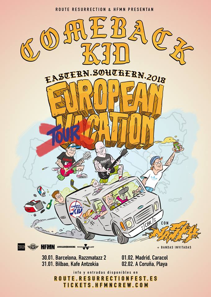Comeback Kid Todas las fechas confirmadas de la gira de Comeback Kid por el estado