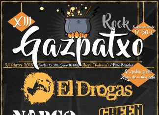Cartel completo de la XIII edición del festival Gazpatxo Rock de Ayora, Valencia