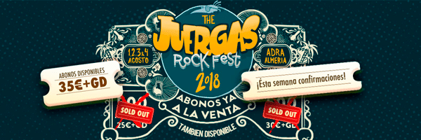 Juergas Rock Festival Agotadas en sólo unas horas las primeras 1.000 entradas para el Juergas Rock Festival 2018