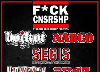 Cartel completo del FUCK THE CENSORSHIP FESTIVAL 2018 de Villena, Alicante