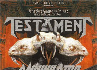 Testament junto a Annihilator y Death Angel el próximo 4 de diciembre en Madrid