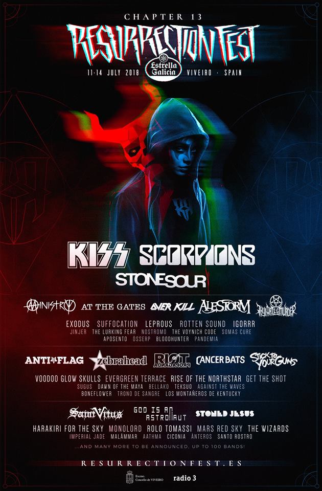 Resurrection Fest Scorpions, KISS, Stone Sour y Anti Flag entre las primeras confirmaciones para el Resurrection Fest XIII