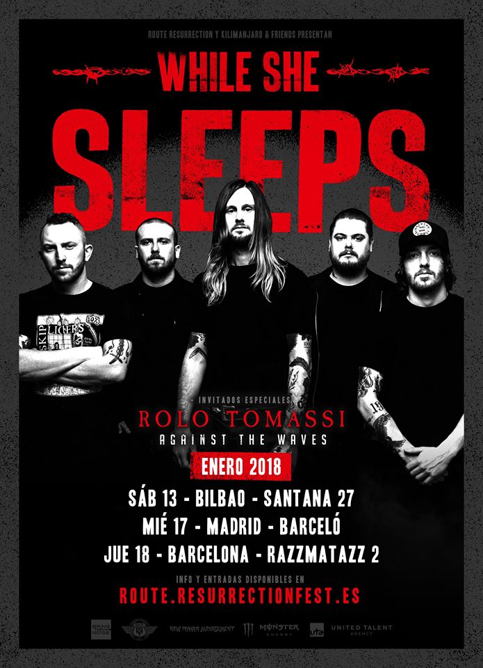 Horarios y últimas entradas a la venta para ver a While She Sleeps en Bilbao, Madrid y Barcelona