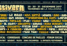 Cartel completo y por días de la XIII edición del festival Festivern de Tavernes, Valencia