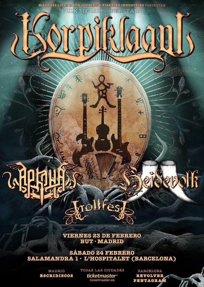korpiklaani La gira de Korpiklaani pasará por Madrid y Barcelona en febrero de 2018