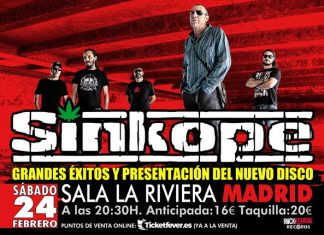 SÍNKOPE regresarán a Madrid el próximo 24 de febrero de 2018 en un concierto muy especial