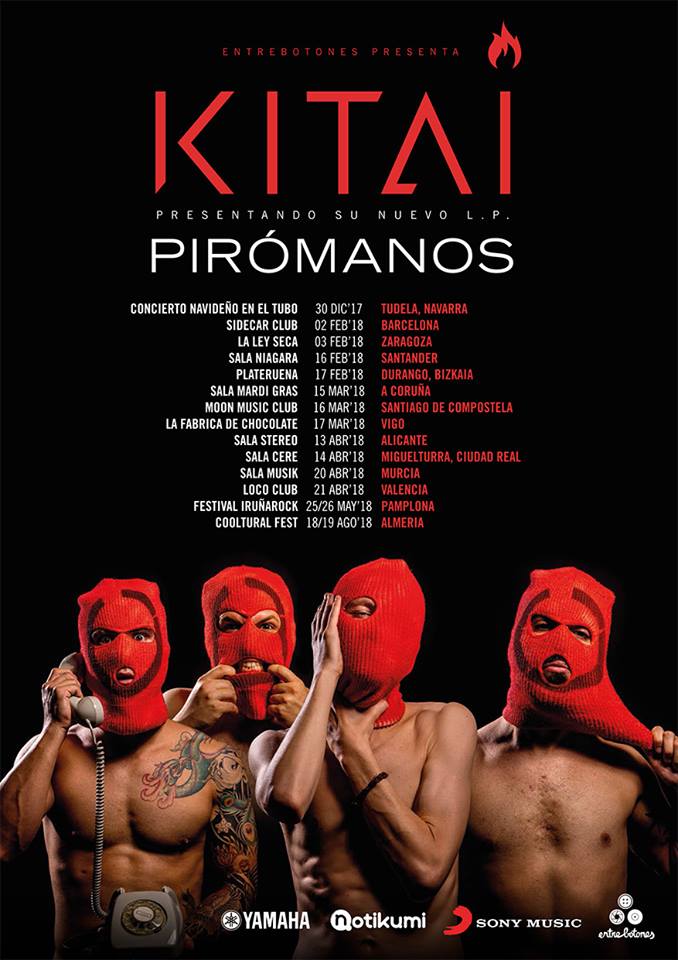 Primeras fechas de KITAI en 2018 presentando su nuevo disco 