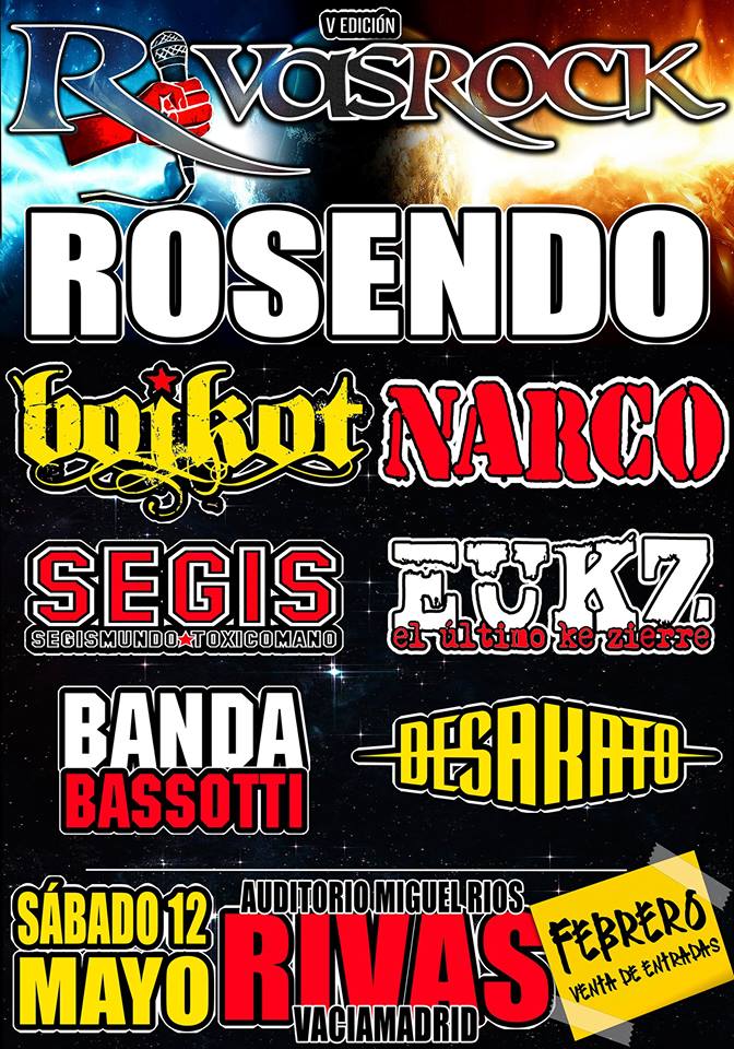 Rivas Rock Cartel completo del festival Rivas Rock 2018 de Rivas Vaciamadrid