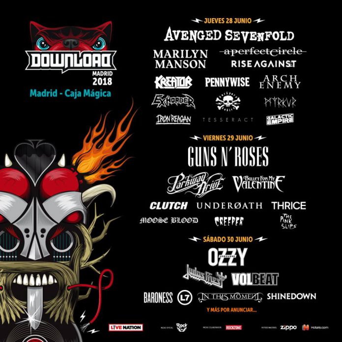 Download Festival Download Festival Madrid 2018: cartel por días actualizado