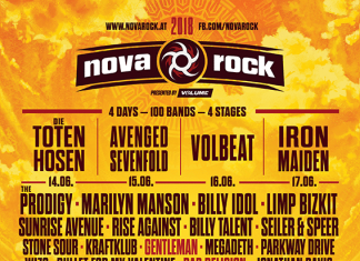 Cartel completo del festival austriaco NOVA ROCK 2018
