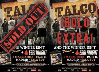 TALCO anuncian una segunda fecha en MADRID después de agotar la primera