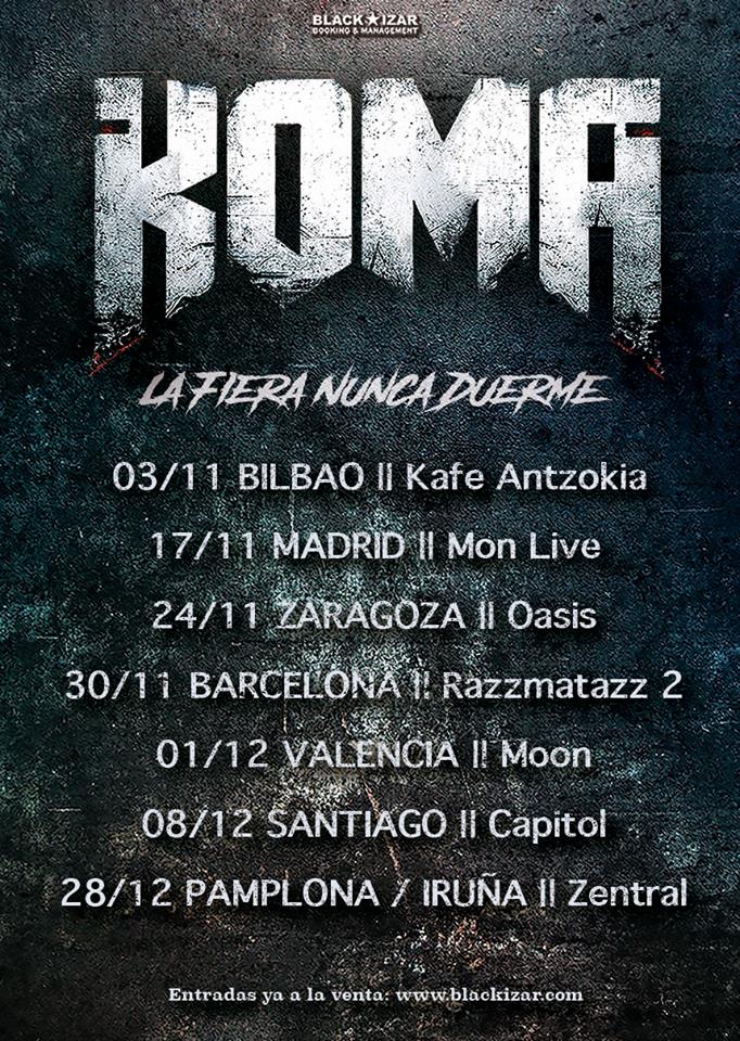 Koma Koma anuncian su regreso a los escenarios con nuevas fechas de conciertos para finales de 2018