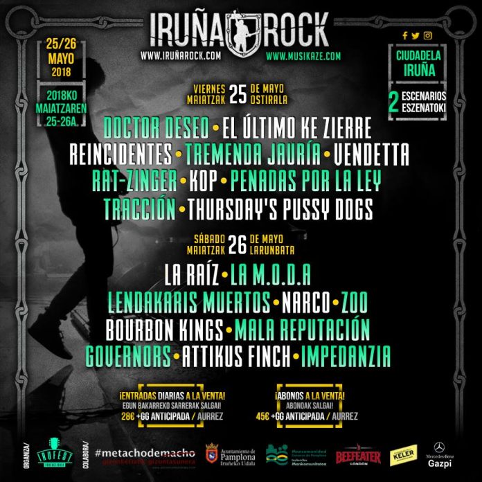 Iruña Rock Iruña Rock 2018 | Cartel, grupos, entradas y horarios