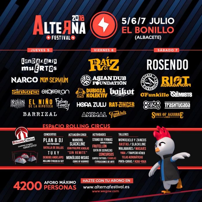 Alterna Festival Alterna Festival 2018 | Cartel, grupos, entradas, abonos, horarios y más