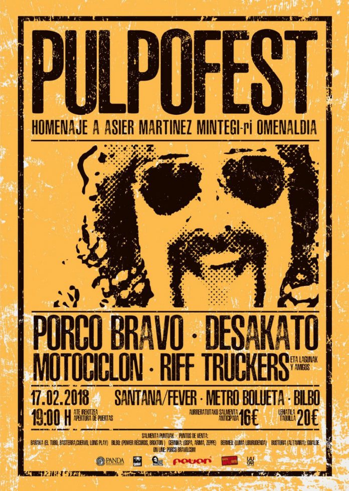 Pulpofest Cartel completo del festival PULPOFEST en homenaje a Asier Martínez
