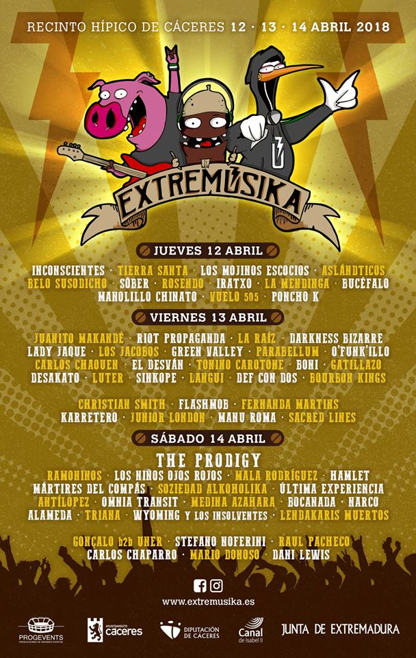 Extremusika Extremúsika 2018 | Cartel, entradas, abonos, horarios y precios