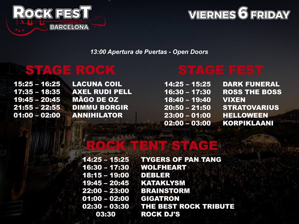 Rock Fest Barcelona 2018 | Cartel, grupos, entradas, abonos, horarios y más