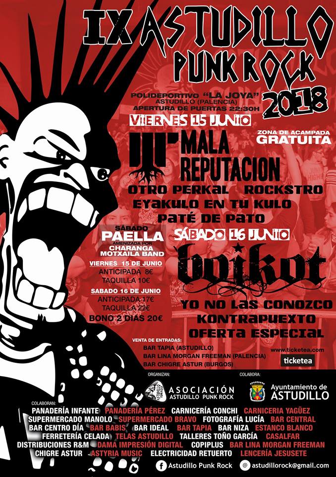 Astudillo Punk Rock Astudillo Punk Rock 2018 | Cartel, grupos, entradas, abonos, horarios y más