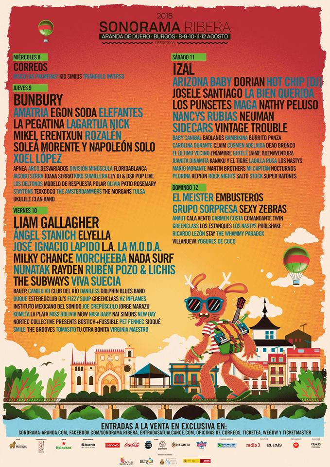 Sonorama Sonorama Ribera 2018 | Cartel, grupos, entradas, abonos, horarios y más