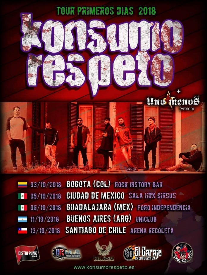 Konsumo Respeto Konsumo Respeto visitarán Latinoamérica durante su gira Primeros Días 2018