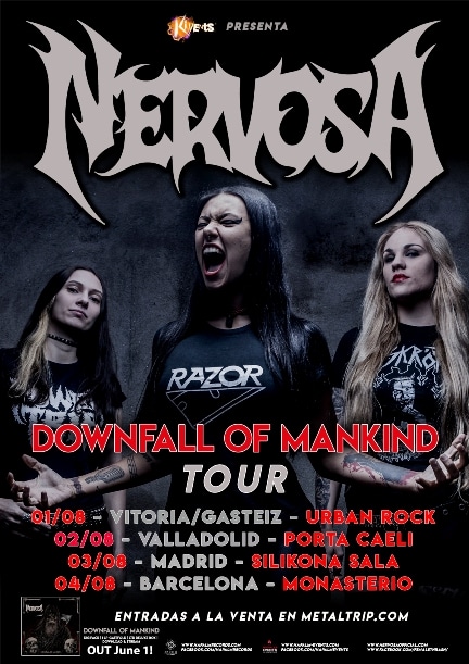 Todos los detalles de la gira de Nervosa por España Todos los detalles de la gira de Nervosa por España
