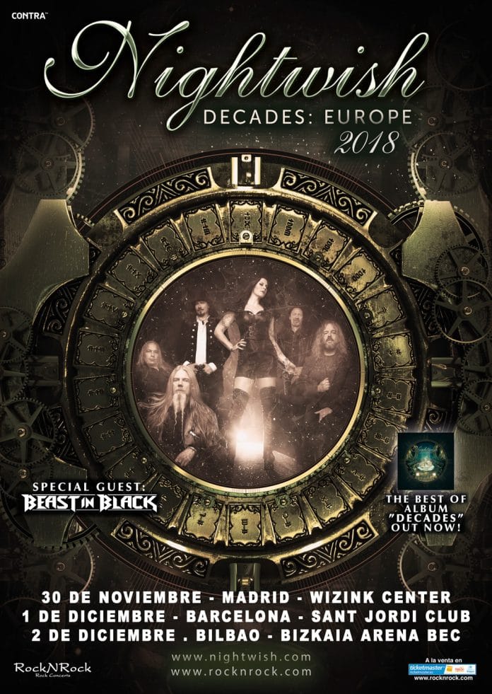 Nightwish en Madrid, Barcelona y Barakaldo en 2018 | Entradas y más información