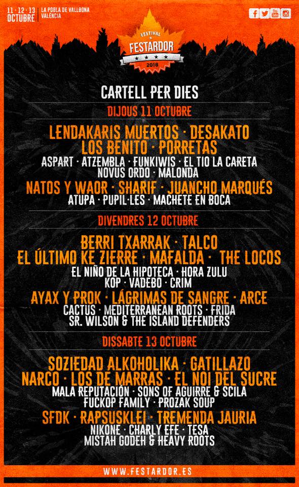 Festardor Festardor 2018 | Cartel, grupos, entradas, abonos, horarios y más