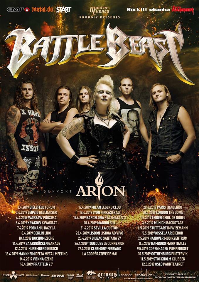 Battle Beast en Barcelona, Madrid, Sevilla y Bilbao en 2019. Entradas a la venta Battle Beast en Barcelona, Madrid, Sevilla y Bilbao en 2019. Entradas a la venta