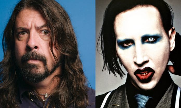 dave grohl y marilyn manson