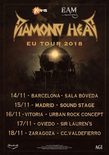 Diamond Head en España en noviembre: fechas y entradas a la venta
