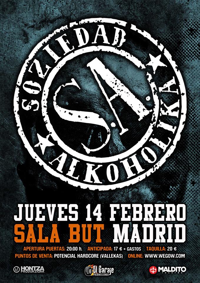 SOZIEDAD ALKOHÓLIKA tocará en Madrid después de 9 años. Entradas y más información