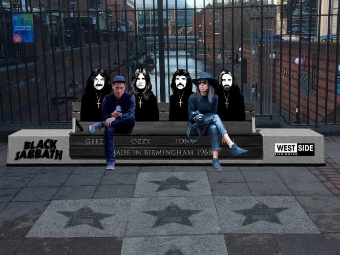 El banco en honor a Black Sabbath