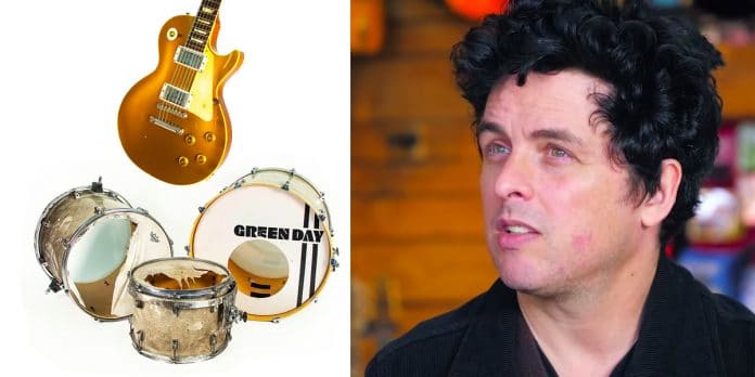 Billie Joe de Green Day GREEN DAY vende más de 100 instrumentos usados durante toda su trayectoria