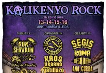 Distribución por días del Kalikenyo Rock y cartel definitivo