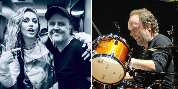 Miley Cyrus y Lars Ulrich Lars Ulrich de METALLICA
