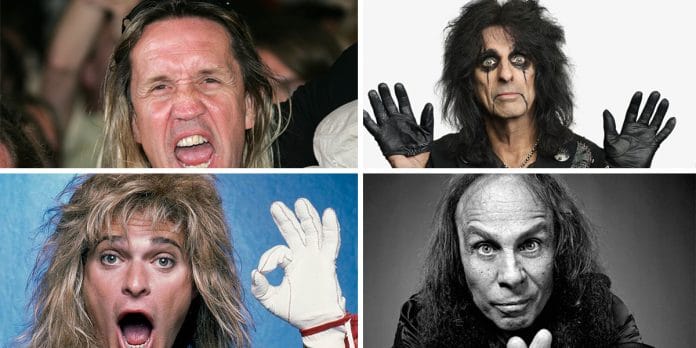 Nicko McBrain (Iron Maiden), Alice Cooper, David Lee Roth (Van Halen) y Ronnie James Dio
