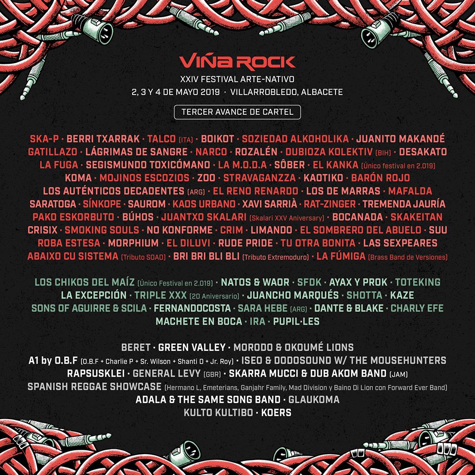 ROZALÉN y BOIKOT entre las nuevas confirmaciones para el VIÑA ROCK 2019 ROZALÉN y BOIKOT entre las nuevas confirmaciones para el VIÑA ROCK 2019