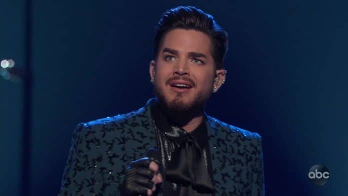 Adam Lambert con Queen en los Oscars 2019